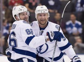 Tampa Bay will have Nikita Kucherov, left, and Steven Stamkos playing in Sunday’s NHL All Star Game. (Image: Canadian Press)