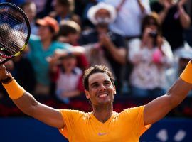 Rafael Nadal celebrates his 11th career victory at the Barcelona Open after easily defeating Stefanos Tsitsipas in the final. (Image: Getty)