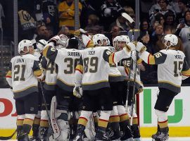 The Golden Knights became the first team to advance to the second round of the NHL playoffs after sweeping the Los Angeles Kings, 4-0. (Image: AP)