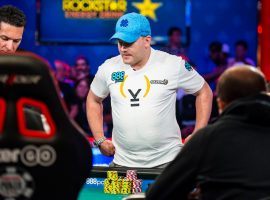 Nicolas Manion won an enormous pot on the final hand of Day 7 to enter the WSOP Main Event final table as the chip leader. (Image: WSOP.com)