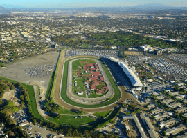 Aerial view of historic Santa Anita Park in Arcadia, Cal. (Image: Santa Anita)