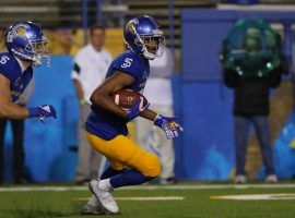 San Jose State wide receiver Tre Walker shined against Arkansas last week. He looks to put up big numbers again against Air Force. (Image: San Jose State Athletics.)