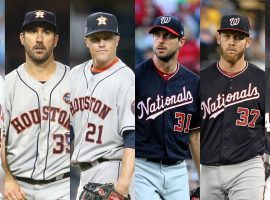 The 2019 World Series features several of the top starting pitchers in baseball (Gerrit Cole, Justin Verlander, Zack Greinke, Max Scherzer, Stephen Strasburg, and Patrick Corbin). (Image: Wall Street Journal)