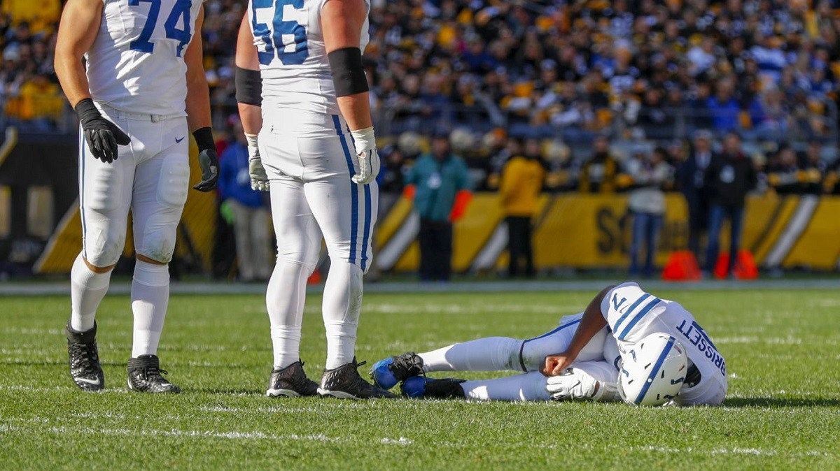 Injury starting QB Jacoby Brissett Colts KO'd