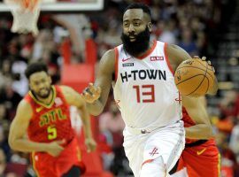 Houston Rockets All-Star James Harden dazzling fans with a 60-point performance in Houston. (Image: Porter Lambert/Getty)