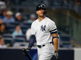 NY Yankees outfielder Giancarlo Stanton strikes out in Yankee Stadium in the Bronx. (Image: Noah K. Murray/Getty)