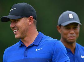 BetOnline has put out a prop bet on how many tournaments Brooks Koepka and Tiger Woods will win in 2020. (Image: Getty)