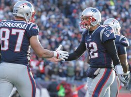 Rob Gronkowski and Tom Brady during warm-ups at Super Bowl LIII. (Image: Mark J. Rebilas/USA Today Sports)