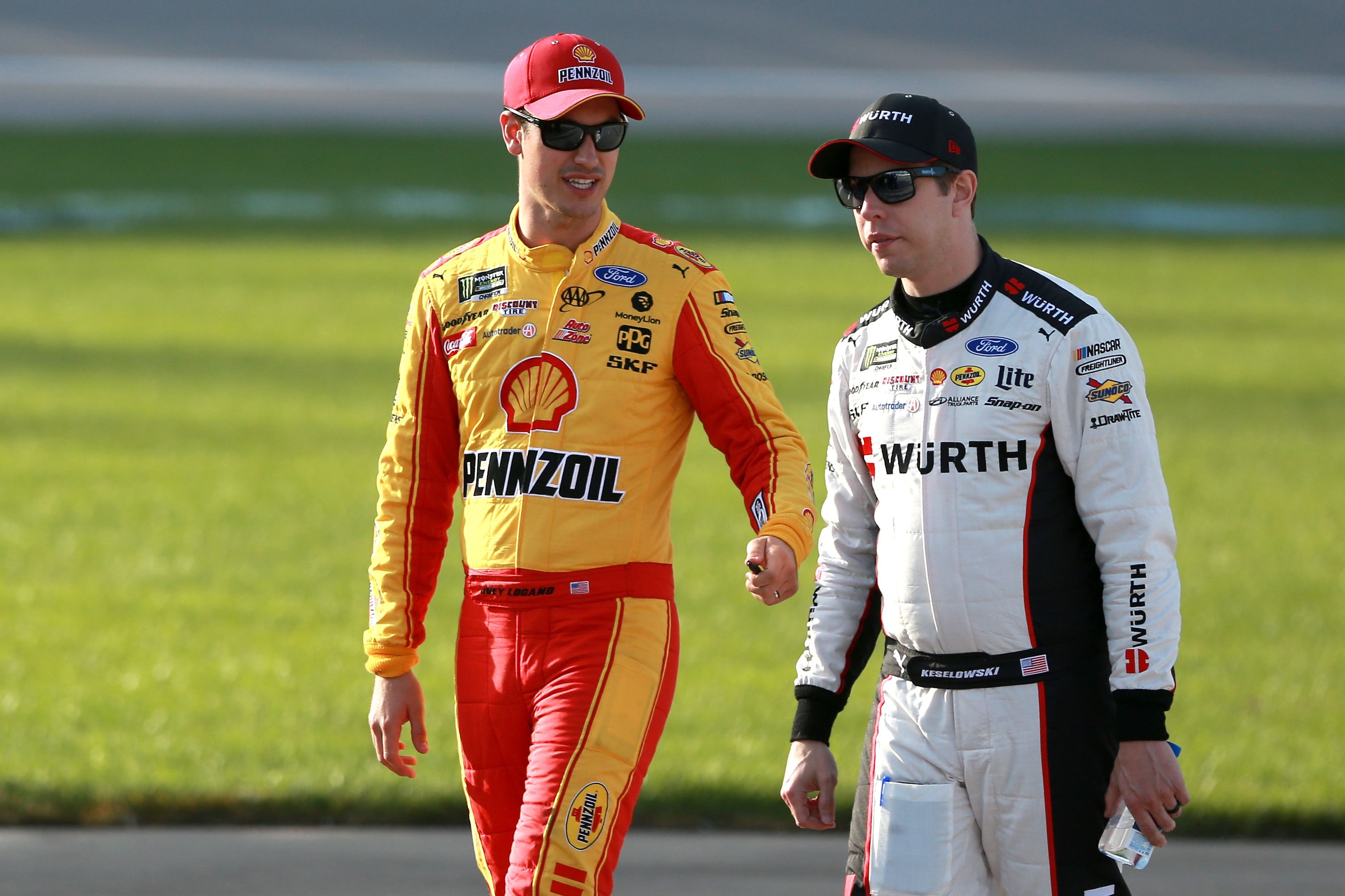 Joey Logano Brad Keselowski Martinsville Speedway.