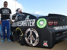 Bubba Wallace, NASCARâ€™s only full-time African-American driver, had a noose placed in his garage stall at Talladega Superspeedway on Sunday. (Image: Getty)