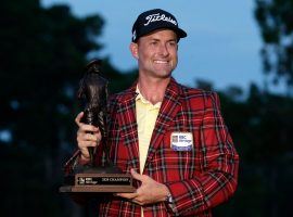 Webb Simpson, who will be at the PGA Championship in August, won the RBC Heritage on Sunday at Harbour Town Golf Links and paid off at 25/1. (Image: AP)