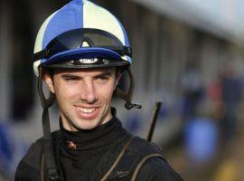 Florent Geroux became the latest high-profile jockey testing positive for the coronavirus. (Image: Pat McDonogh/Courier-Journal)