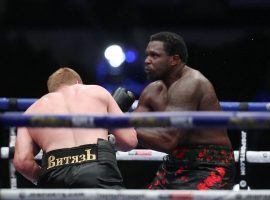 Alexander Povetkin (left) knocked out Dillian Whyte (right) on Saturday, improving the chances of a heavyweight unification bout in 2021. (Image: Mark Robinson/Matchroom Boxing)