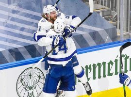 Tampa Bay Lightning captain Steven Stamkos celebrates a goal in his first game back after a seven-month layoff. (Image: Marko Ditkun/Tampa Bay Times)