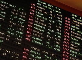 The big board at the sports book at the Mirage Casino in Las Vegas. (Image: AP)