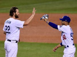 Clayton Kershaw threw six innings of two hit ball to help the Los Angeles Dodgers beat the Tampa Bay Rays in Game 1 of the 2020 World Series. (Image: Harry How/Getty)