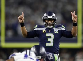 Seattle Seahawks QB Russell Wilson leads an undefeated team on Sunday Night Football. (Image: Getty)