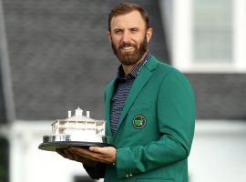 Dustin Johnson won the 2020 Masters by five strokes, and comes into the 2021 Masters as the favorite at most sportsbooks. (Image: Patrick Smith/Getty)