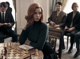 Anya Taylor-Joy stars as Beth Harmon in The Queenâ€™s Gambit, the breakout Netflix series about a young womanâ€™s journey in the chess world. (Image: Charlie Gray/Netflix)