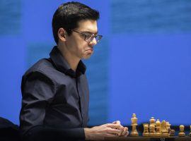 Anish Giri picked up another win on Wednesday, vaulting him into the lead at the Tata Steel Masters. (Image: Jurriaan Hoefsmit/Tata Steel Chess Tournament 2021)