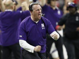 Head Coach Pat Fitzgerald, seen here on the sidelines of a Big Ten football game in 2018, signed a ten-year contract extension with Northwestern. (Image: Joe Robbins/Getty)