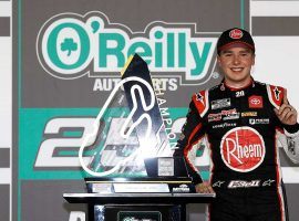 Christopher Bell picked up his first ever NASCAR Cup Series win on Sunday by claiming victory at the Daytona road course. (Image: Chris Graythen/Getty)