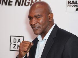 Evander Holyfield (pictured) will return to the ring for an exhibition fight against Kevin McBride on June 5. (Image: Getty)