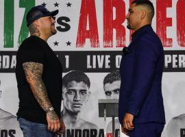 Andy Ruiz Jr. (left) will take on journeyman Chris Arreola (right) in a pay-per-view heavyweight boxing match on Saturday night. (Image: Michael Ham/TGB Promotions)