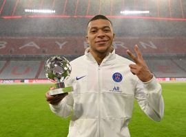 Mbappe gets rewarded for being the best player on the pitch in PSG's 3-2 win over Bayern in Munich (Photo: UEFA)