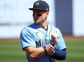 Jarred Kelenic will make his debut for the Seattle Mariners on Thursday night, likely starting in left field. (Image: Abbie Parr/Getty)