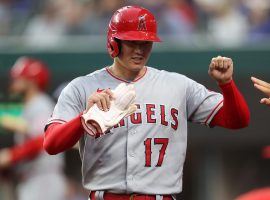 Shohei Ohtani pitched seven innings and struck out 10 Houston Astros on Tuesday, then moved to play the outfield for the remainder of the game. (Image: Ronald Martinez/Getty)