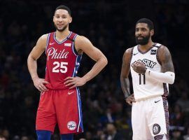 Ben Simmons from the Philadelphia 76ers and Kyrie Irving of the Brooklyn Nets are still fighting for the #1 seed in the final weekend of the regular season. (Image: Miller Stevens/Getty)