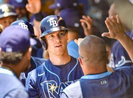 The Tampa Bay Rays won in extra innings on Monday to push their winning streak to 11 games. (Image: Julio Aguilar/Getty)