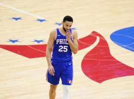 Ben Simmons of the Philadelphia 76ers is the subject of heavy trade rumors, including the LA Lakers, after a disappointing run during the 2021 NBA Playoffs. (Image: AP)