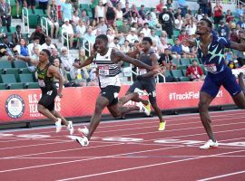 Trayvon Bromell enters the Tokyo Olympics as the favorite to take the title of worldâ€™s fastest man in the 100m dash. (Image: Kirby Lee/USA Today Sports)