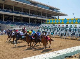 Del Mar's Bing Crosby Season once again goes heavy on turf stakes. Track officials wrote 11 of its 12 graded-stakes races for  the grass. (Image: Del Mar Thoroughbred Club)