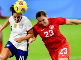 The United States and Canada will meet yet again in Olympic womenâ€™s soccer on Monday, when they clash in the semifinals of the Tokyo Olympics. (Image: Getty)