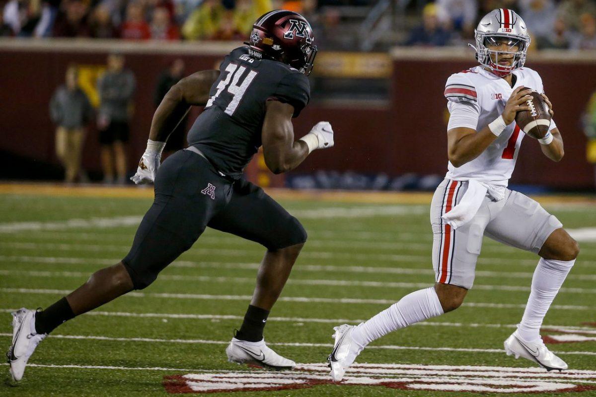 CJ Stroud passes against Minnesota