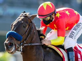 Life Is Good returns to action in Saturday's Grade 2 Kelso Stakes at Belmont Park. He'll return with Irad Ortiz Jr. in the irons instead of usual pilot Mike Smith, seen here.. (Image: Benoit Photo)