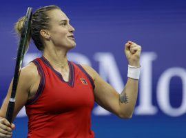 Aryna Sabalenka (pictured) will take on Canadian teenager Leylah Fernandez in the US Open semifinals on Thursday. (Image: Sarah Stier/Getty)