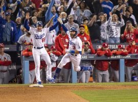 Chris Taylor (3) hit a game winning home run to win the NL Wild Card Game for the Los Angeles Dodgers. The Dodgers are the favorites to win the 2021 World Series. (Image: Gina Ferazzi/Los Angeles Times)