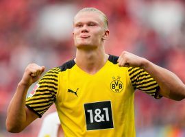 Erling Haaland scored seven goals for Borussia Dortmund since the start of the German season. (Image: Twitter/actufoot_)