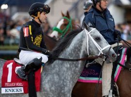 Joel Rosario and Knicks Go rode off with a combined three Eclipse Awards at Thursday night's Eclipse Awards ceremony at Santa Anita Park. Knicks Go won Horse of the Year and Champion Older Male Eclipses, while Rosario won his first Jockey of the Year Eclipse. (Image: Coglianese Photos/Ryan Thompson)