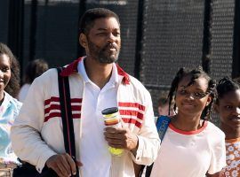 Will Smith as Richard Williams in while he takes his young daughters Venus and Serena to a tennis tournament in â€œKing Richardâ€. (Image: Warner Brothers)