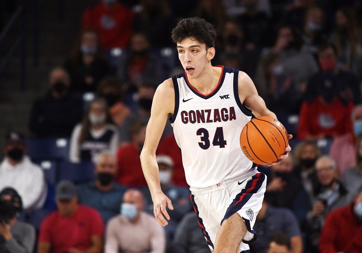 Chet Holmgren Gonzaga 2022 March Madness college basketball championship odds Kentucky Duke Baylor Kansas Arizona