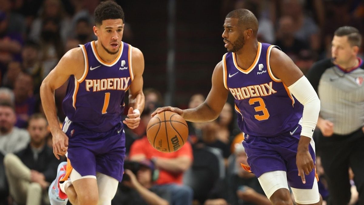 Devin Booker Chris Paul Phoenix Suns NBA championship odds Bucks Nets Warriors