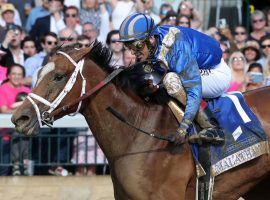 Champion 3-Year-Old Malathaat and John Velazquez made her 2022 debut with this resounding victory in the Grade 3 Doubledogdare at Keeneland. That was one of the highlights of a record Spring Meet at Keeneland. (Image: Keeneland/Coady Photography)