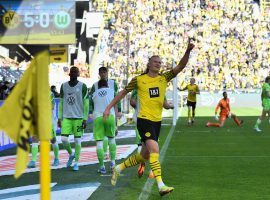 Erling Haaland scored twice at the weekend, as Borussia Dortmund beat Wolfsburg 6-1. (Image: Twitter/erlinghaaland)