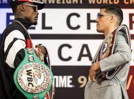 Jermell Charlo (left) and Brian Castano (right) will fight in a rematch on Saturday, 10 months after their first bout ended in a draw. (Image: Amanda Westcott/Showtime)