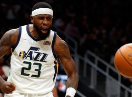 A fired-up Royce Oâ€™Neal celebrates a big shot for the Utah Jazz. (Image: Getty)